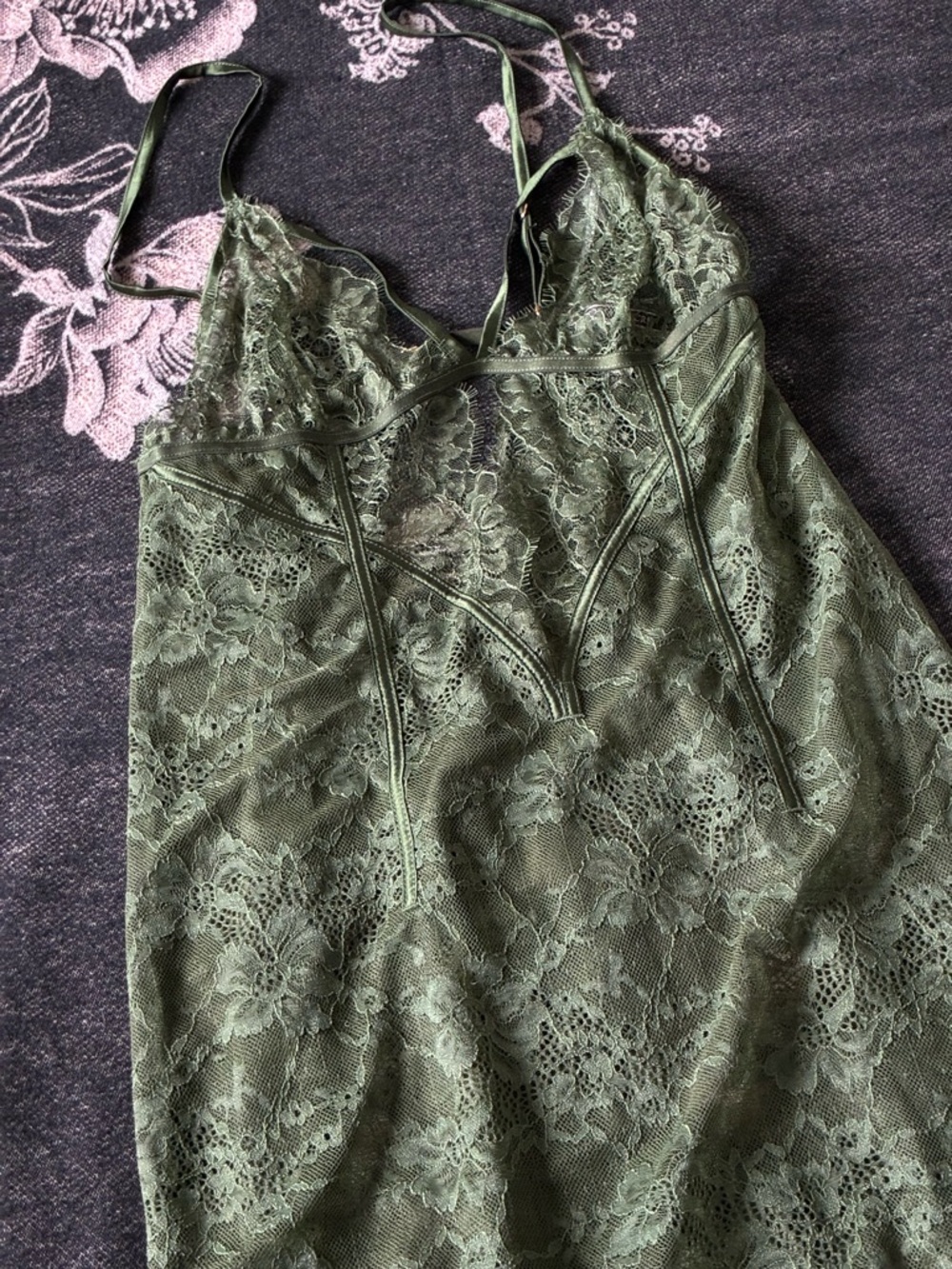 Victoria's Secret Olive Green Lace Bralette